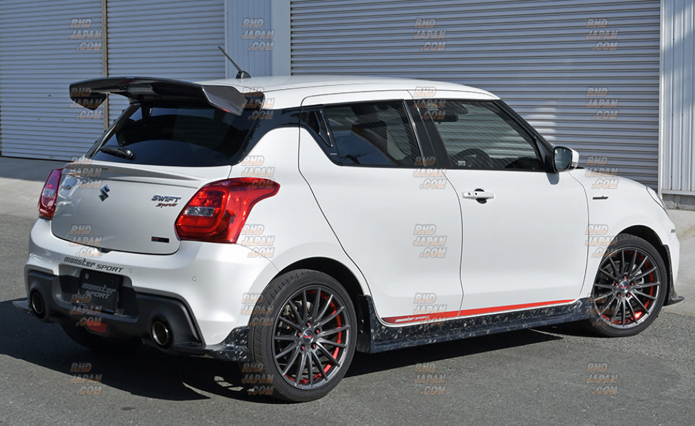 Monster Sport Rear Door Knob Garnish Super Black Pearl ABS - Swift Sport ZC33S Swift ZC13S ZC43S ZC53S ZD53S ZC83S ZD83S